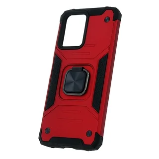 Telefontok Xiaomi Poco X5 5G - Nitro Ring Armor - piros gyűrűs, kitámasztható, ütésálló műanyag hátlaptok
