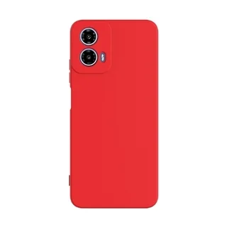 Telefontok Motorola Moto G34 - piros szilikon hátlap tok