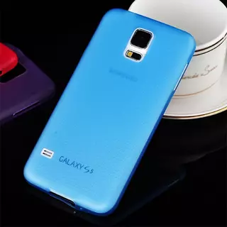 Telefontok Samsung Galaxy S5 mini - ultravékony műanyag tok kék