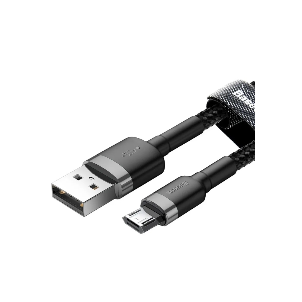 BASEUS Cafule adatkábel - USB / MicroUSB fekete szövet adatkábel 1,5A, 2m
