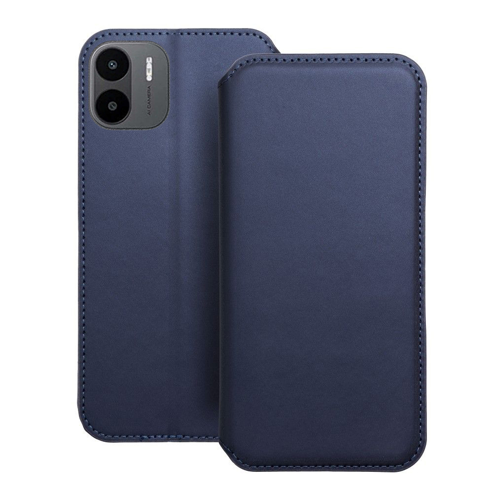 Xiaomi Redmi A2 Telefontok - Dual Pocket - kék mágneses átlátszó szilikon keretes könyvtok