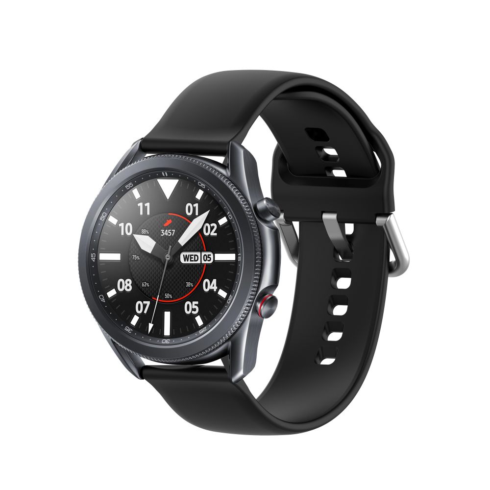 Okosóra szilikon szíj - Xiaomi Watch S3 szíj - fekete szilikon szíj (22mm)