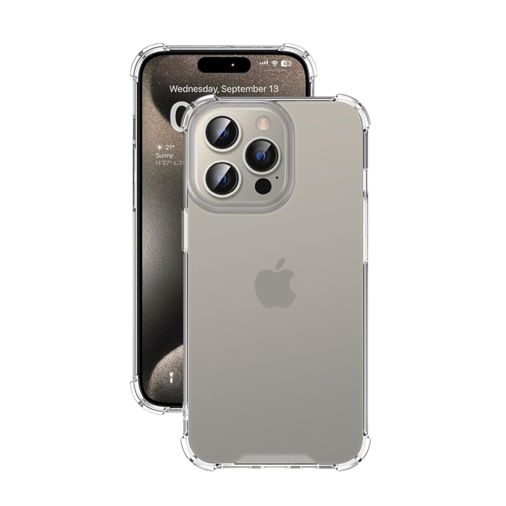iPhone 16 Pro telefontok - ütésálló átlátszó hátlap tok