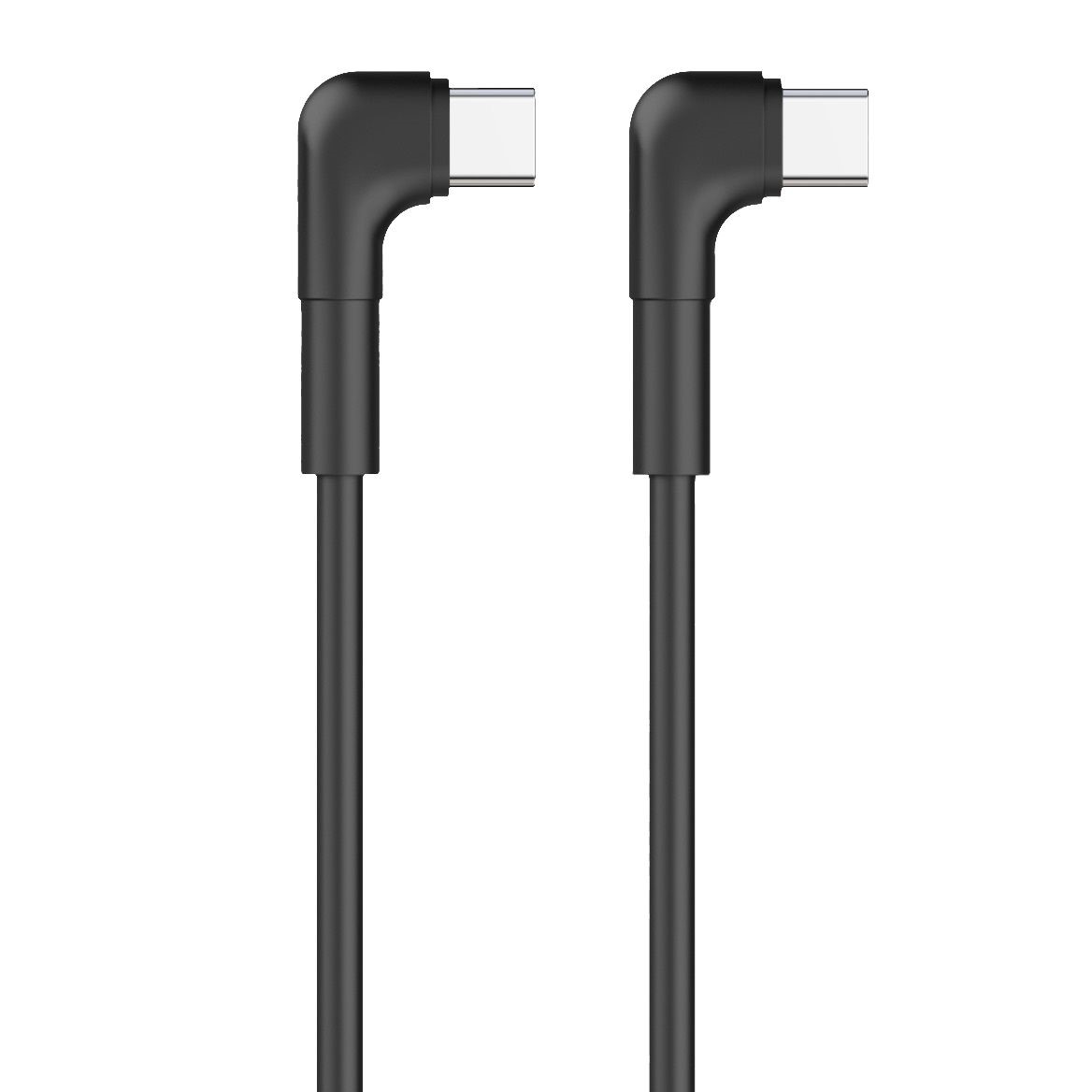 Maxlife MXUC-09 kábel - Type-C / Type-C (USB-C) kábel 1m (90 fokban elfordított csatlakozó végekkel) 60W