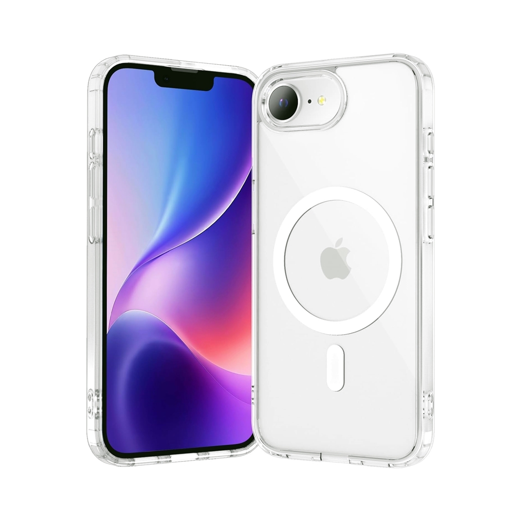 iPhone 16e telefontok - FULL MATTE MAG COVER - MagSafe kompatibilis átlátszó hátlap tok