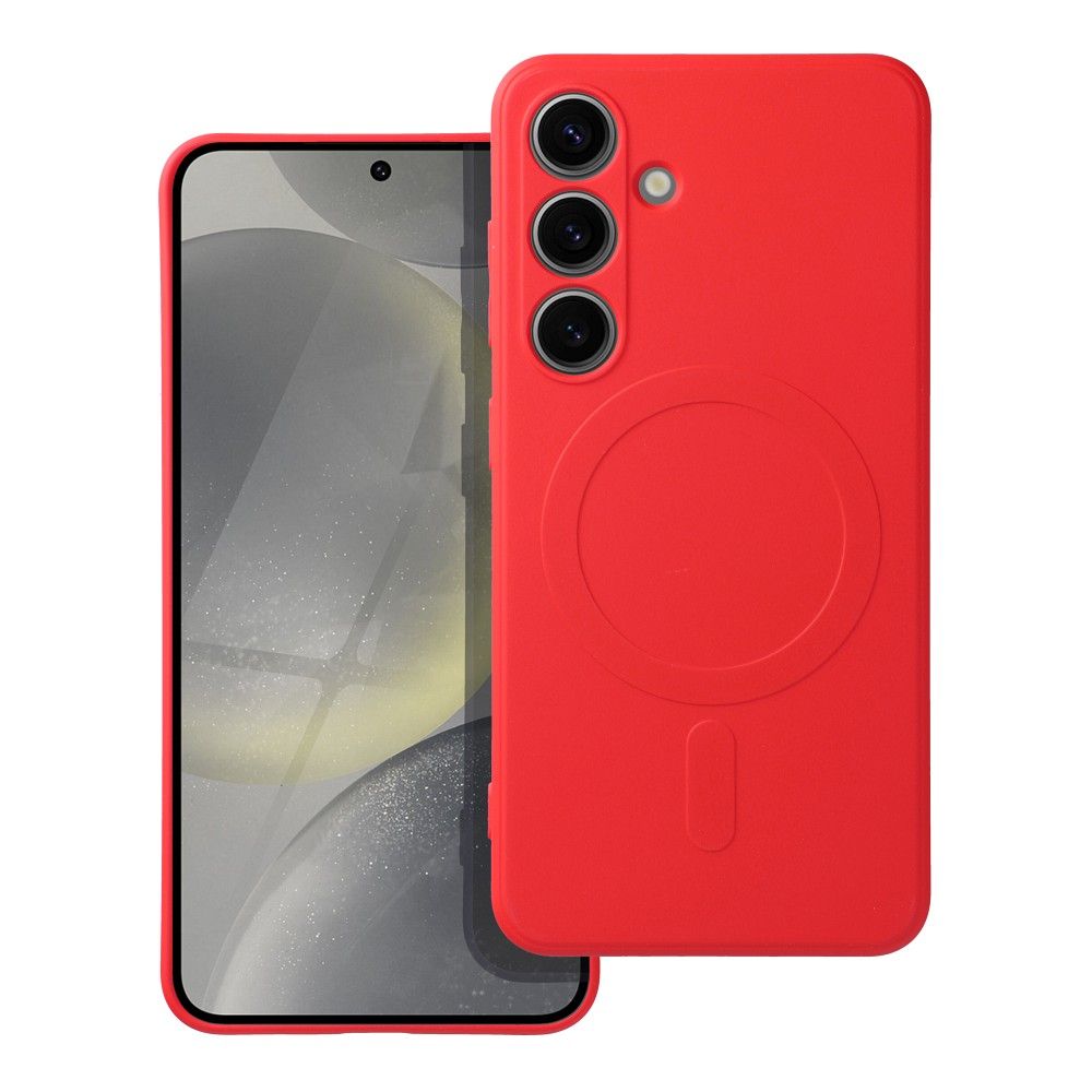 Telefontok Samsung Galaxy A56 5G - MagSafe kompatibilis piros szilikon hátlap tok