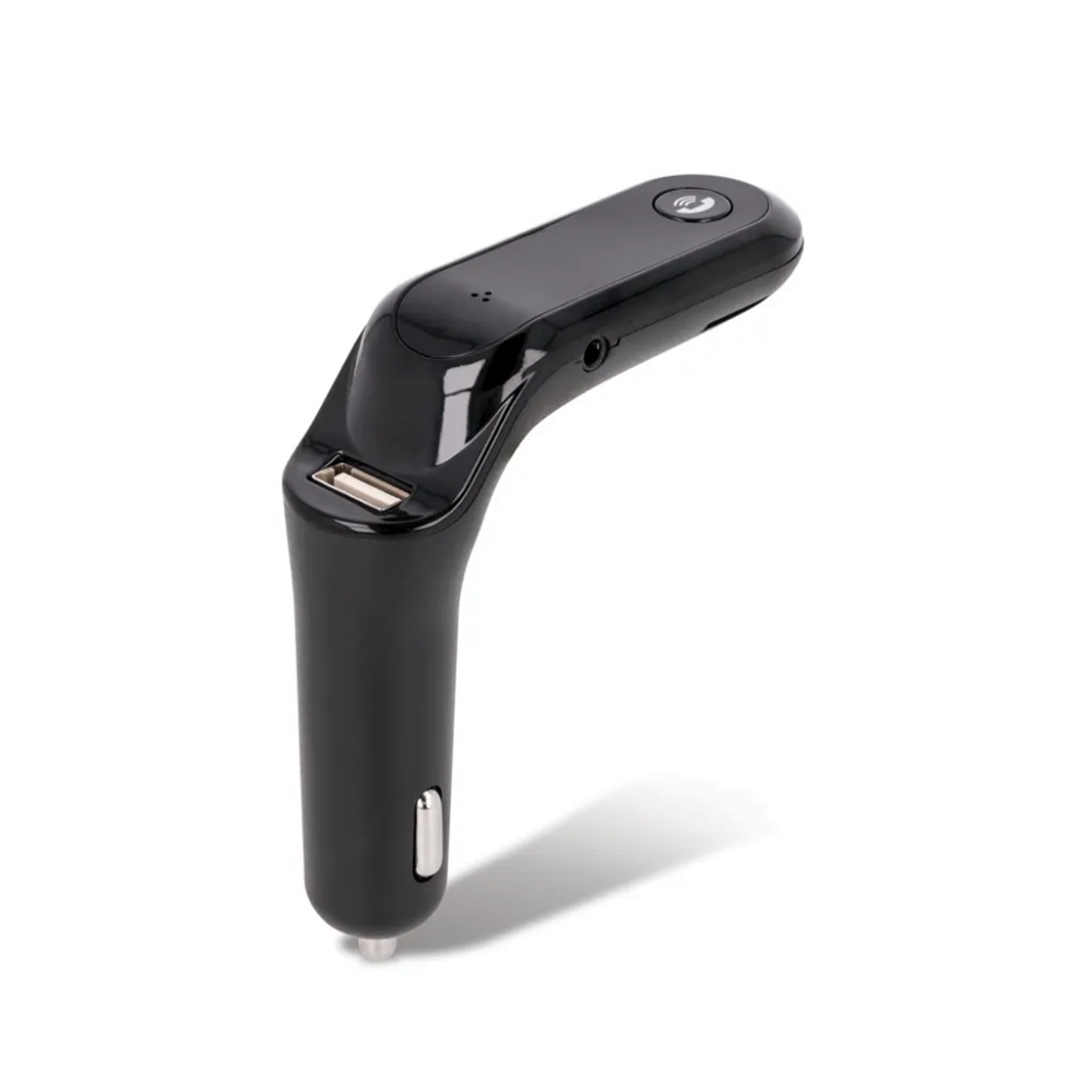 Transzmitter: Setty TFM-02 - autós FM/Bluetooth transzmitter + USB autós töltő + SD kártya olvasó, fekete, 2,1A