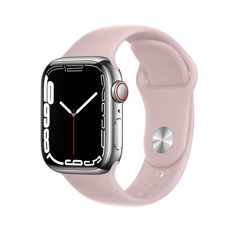 Apple Watch 38 / 40 / 41 mm okosóra szíj - F- Design FS01 - púder pink szilikon szíj