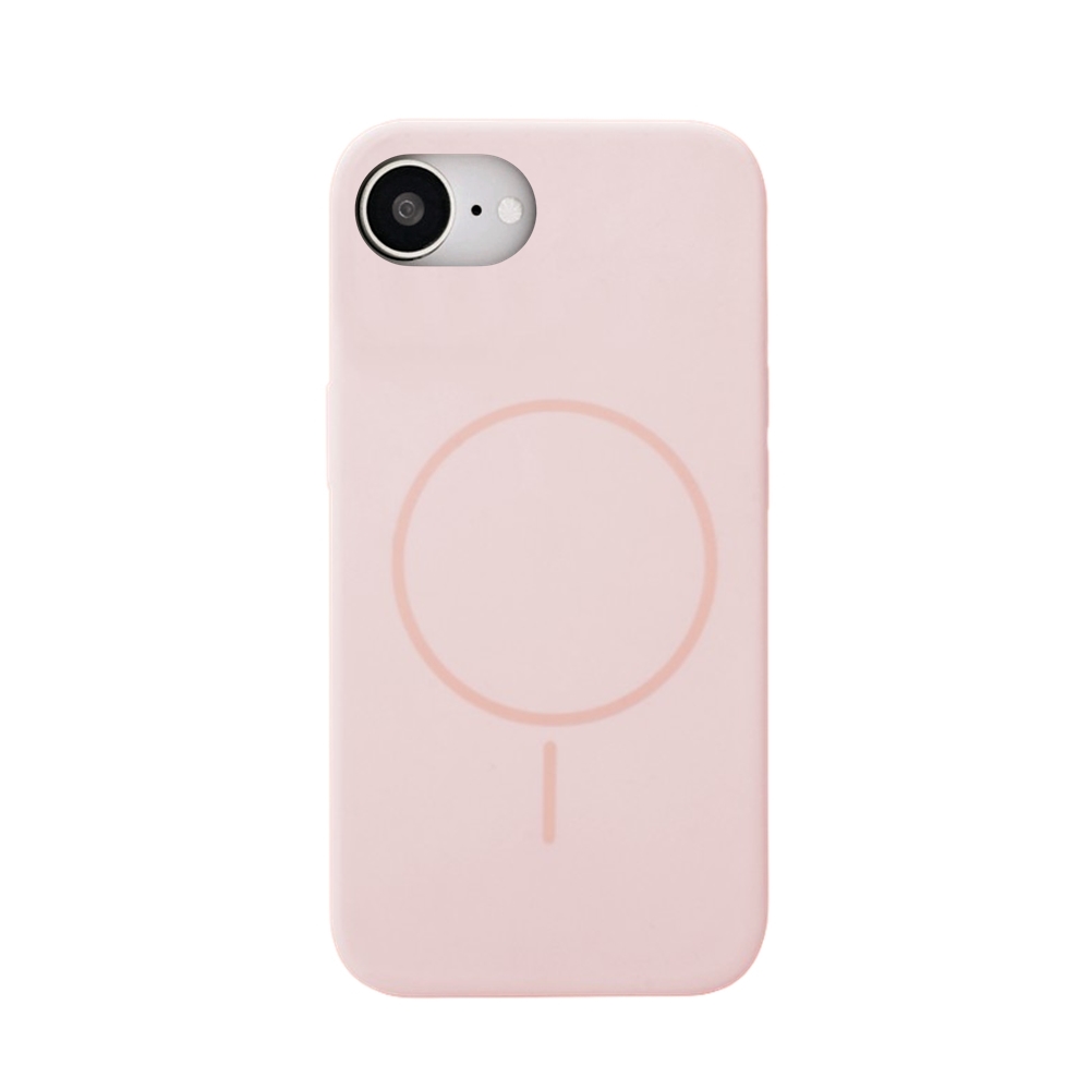 iPhone 16e telefontok - Thin Mag - MagSafe kompatibilis pink szilikon hátlap tok