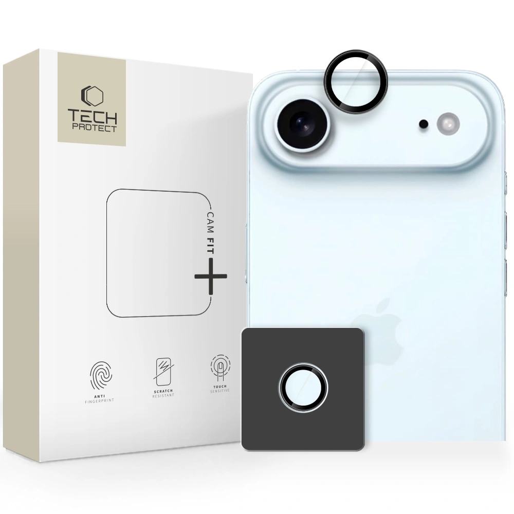 iPhone 17 Air - kamera üvegfólia fekete kerettel