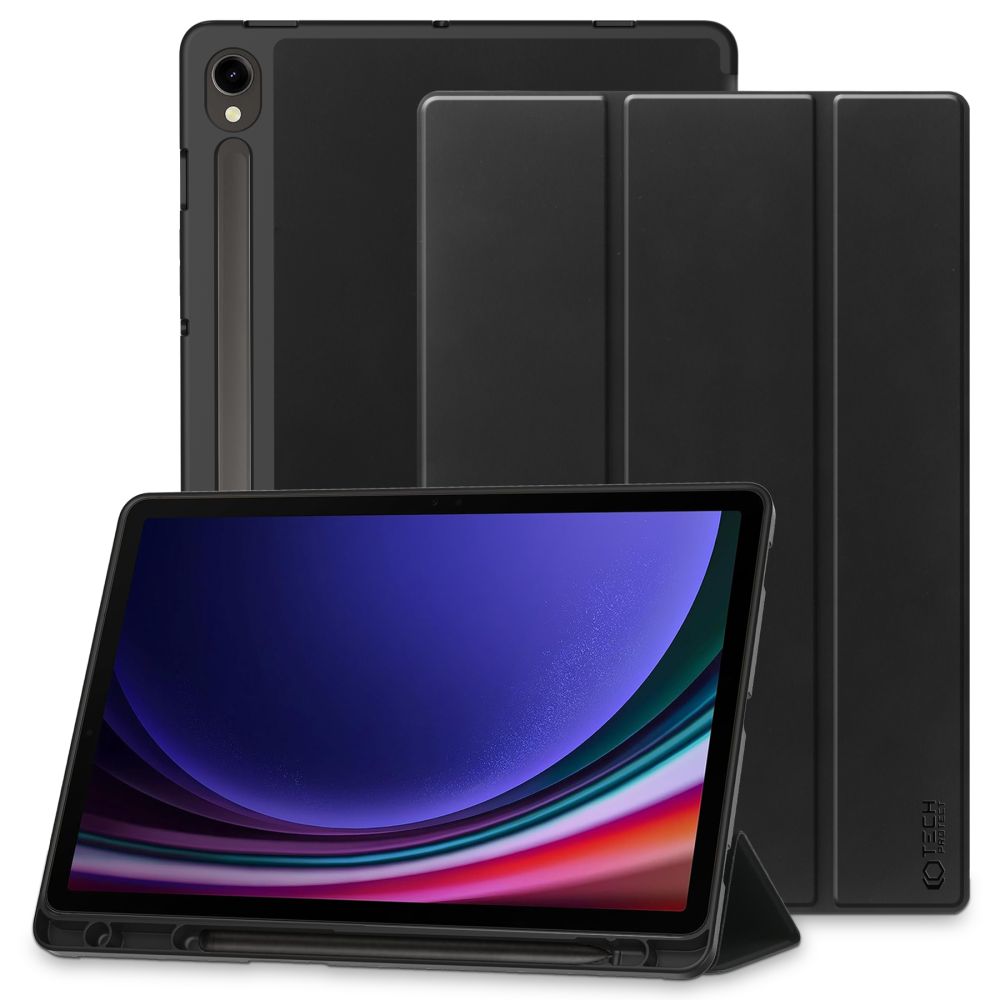 Tablettok Samsung Galaxy Tab S10 Lite 10,9 coll (SM-X400, SM-X406) - fekete smart case ceruza tartóval Tablettok Samsung Galaxy Tab S10 Lite 10,9 coll (SM-X400, SM-X406) - fekete smart case ceruza tartóval