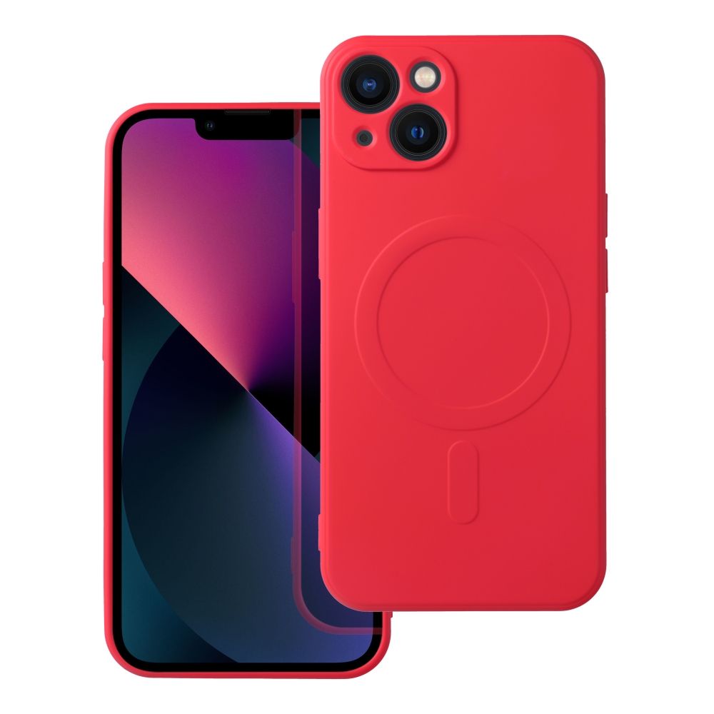 Telefontok iPhone 13 - MagSafe kompatibilis piros szilikon tok Telefontok iPhone 13 - MagSafe kompatibilis piros szilikon tok