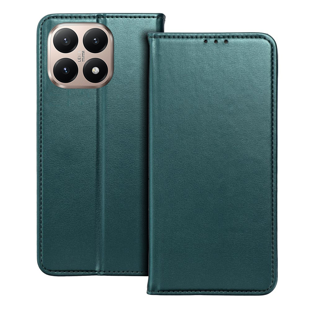 Telefontok Xiaomi 15T 5G - Smart Magnetic zöld szilikon keretes mágneses könyvtok Telefontok Xiaomi 15T 5G - Smart Magnetic zöld szilikon keretes mágneses könyvtok