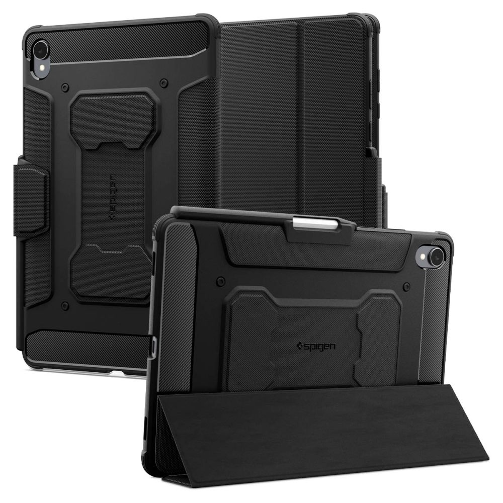 Samsung Galaxy Tab S11 11 coll (SM-X730, SM-X736B) tablettok - SPIGEN RUGGED ARMOR ”PRO” ütésálló, fekete tablet tok Samsung Galaxy Tab S11 11 coll (SM-X730, SM-X736B) tablettok - SPIGEN RUGGED ARMOR ”PRO” ütésálló, fekete tablet tok