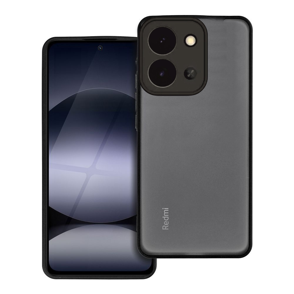 Telefontok Xiaomi Redmi 15C - Variete - áttetsző hátlap tok, fekete kerettel Telefontok Xiaomi Redmi 15C - Variete - áttetsző hátlap tok, fekete kerettel