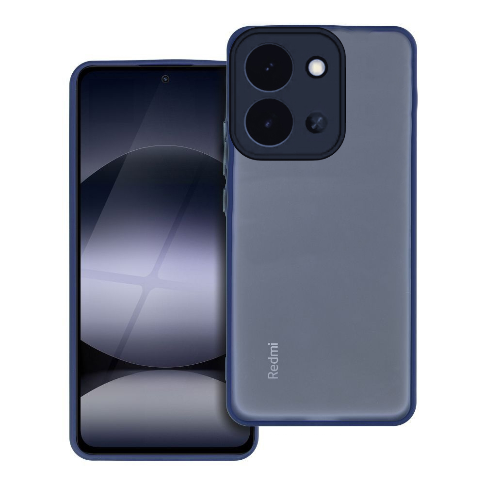 Telefontok Xiaomi Redmi 15C - Variete - áttetsző hátlap tok, kék kerettel Telefontok Xiaomi Redmi 15C - Variete - áttetsző hátlap tok, kék kerettel