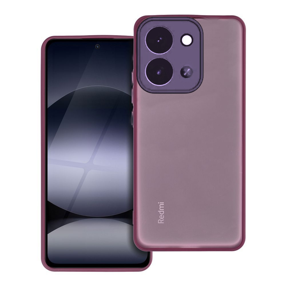 Telefontok Xiaomi Redmi 15C - Variete - áttetsző hátlap tok, lila kerettel Telefontok Xiaomi Redmi 15C - Variete - áttetsző hátlap tok, lila kerettel