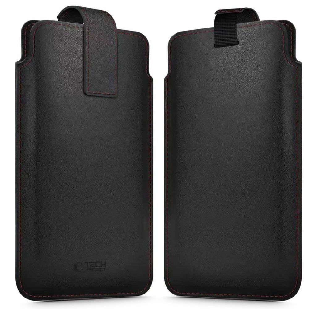 Telefontok Tech- Protect SM65 - univerzális, fekete/piros, kihúzó füles tok (17x10 cm)