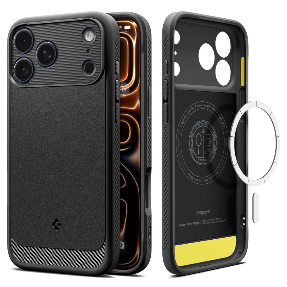 Telefontok iPhone 17 Pro - SPIGEN RUGGED ARMOR MAG MAGSAFE fekete tok Telefontok iPhone 17 Pro - SPIGEN RUGGED ARMOR MAG MAGSAFE fekete tok