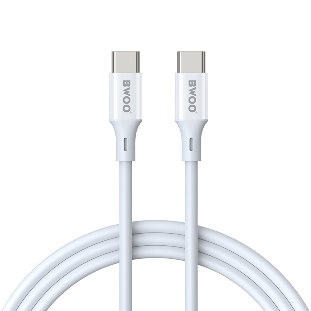 Kábel BWOO X282 CC - Type-C / Type-C (USB-C) fehér kábel 1m, 65W Kábel BWOO X282 CC - Type-C / Type-C (USB-C) fehér kábel 1m, 65W 