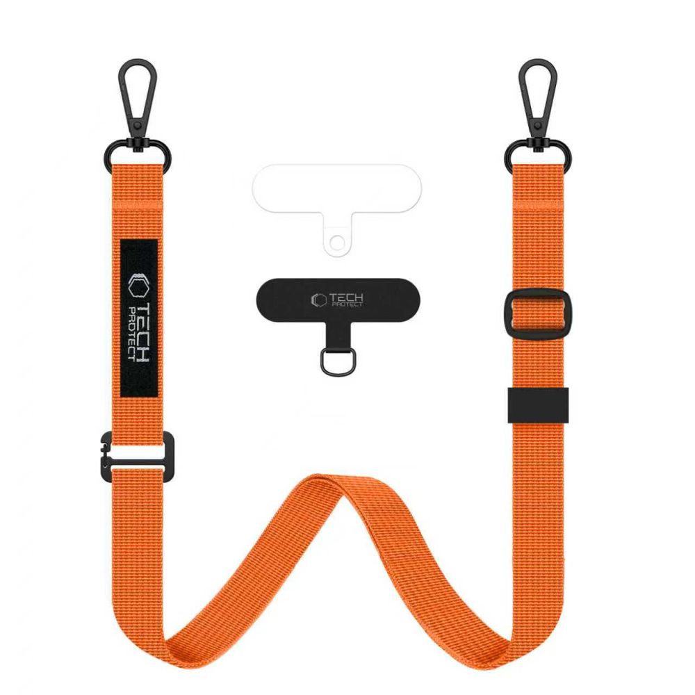 Telefontok Tech-Protect C6S Crossbody - univerzális tokba helyezhető nyak- és csuklópánt - narancssárga Telefontok Tech-Protect C6S Crossbody - univerzális tokba helyezhető nyak- és csuklópánt - narancssárga