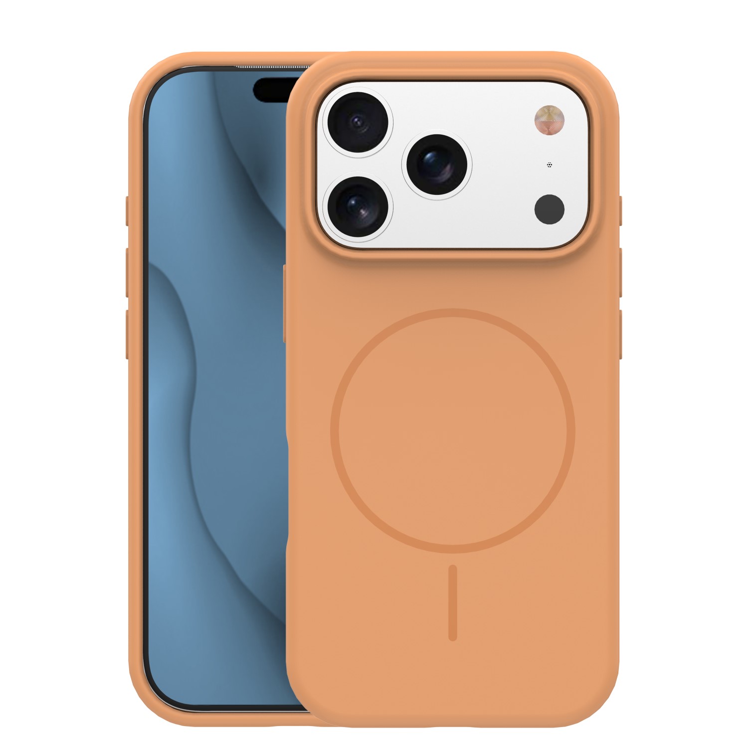 Telefontok iPhone 17 Pro - Thin Mag - MagSafe kompatibilis narancssárga szilikon hátlap tok Telefontok iPhone 17 Pro - Thin Mag - MagSafe kompatibilis narancssárga szilikon hátlap tok
