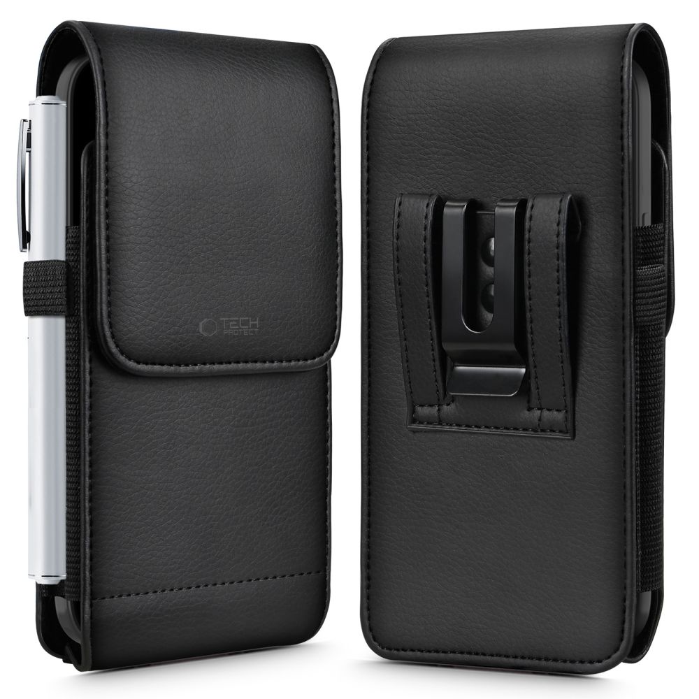 Telefontok TECH-PROTECT SM75 - univerzális fekete övre erősíthető tok 5,8 - 6,8 collos telefonokhoz Telefontok TECH-PROTECT SM75 - univerzális fekete övre erősíthető tok 5,8 - 6,8 collos telefonokhoz