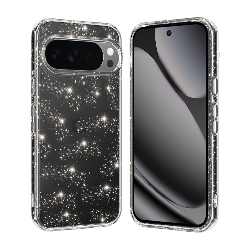 Telefontok Google Pixel 10 Pro - Glitter - átlátszó csillámos hátlap tok Telefontok Google Pixel 10 Pro - Glitter - átlátszó csillámos hátlap tok
