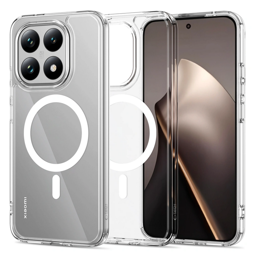 Telefontok Xiaomi 15T 5G - Tech-Protect Flexair Hybrid - MagSafe kompatibilis átlátszó műanyag hátlap tok, szilikon kerettel Telefontok Xiaomi 15T 5G - Tech-Protect Flexair Hybrid - MagSafe kompatibilis átlátszó műanyag hátlap tok, szilikon kerettel