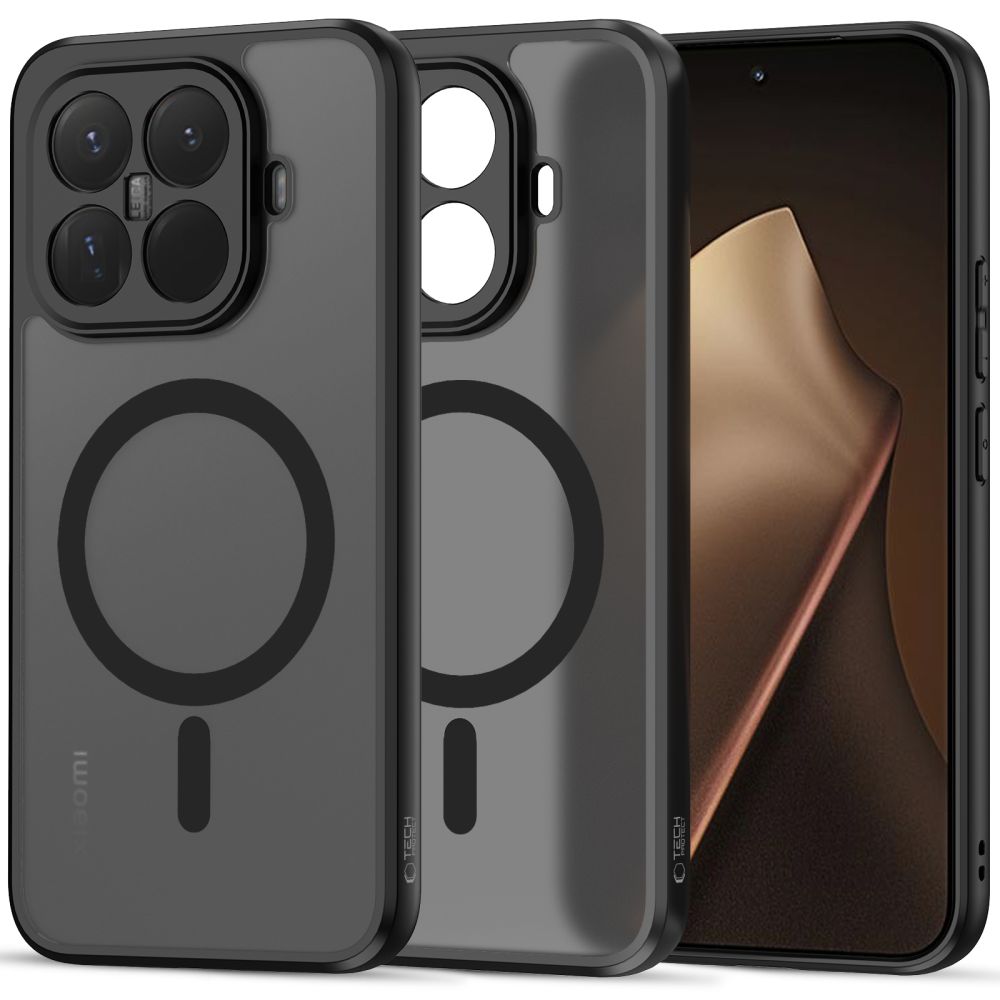 Telefontok Xiaomi 15T Pro 5G - Tech-Protect Magmat MagSafe kompatibilis áttetsző műanyag hátlap tok, fekete szilikon kerettel Telefontok Xiaomi 15T Pro 5G - Tech-Protect Magmat MagSafe kompatibilis áttetsző műanyag hátlap tok, fekete szilikon kerettel