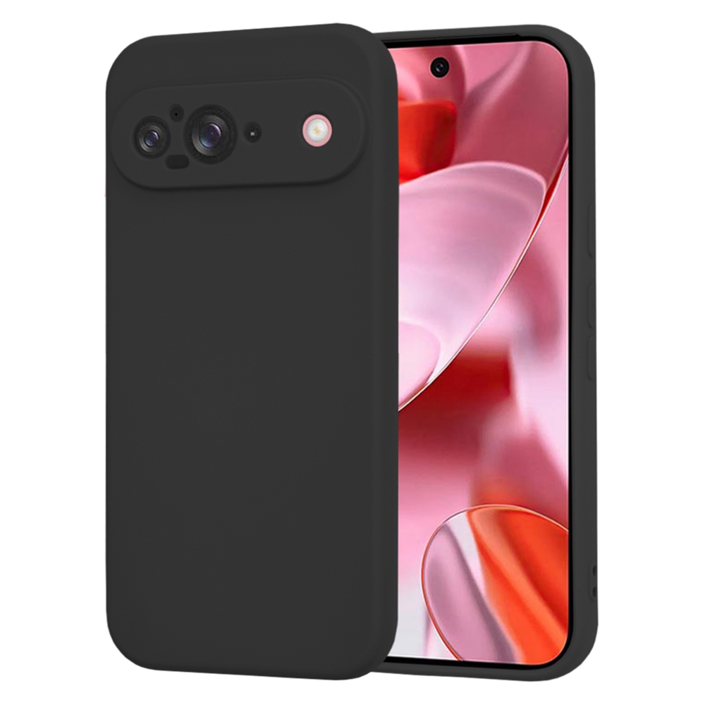 Telefontok Google Pixel 9 - PASTEL - fekete szilikon hátlap tok