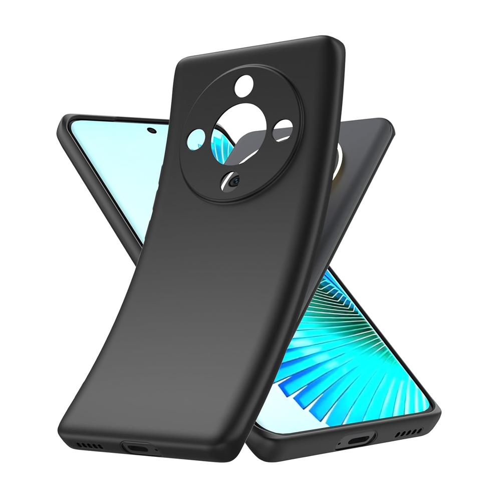 Telefontok Honor Magic6 Lite - PASTEL - fekete szilikon hátlap tok Telefontok Honor Magic6 Lite - PASTEL - fekete szilikon hátlap tok