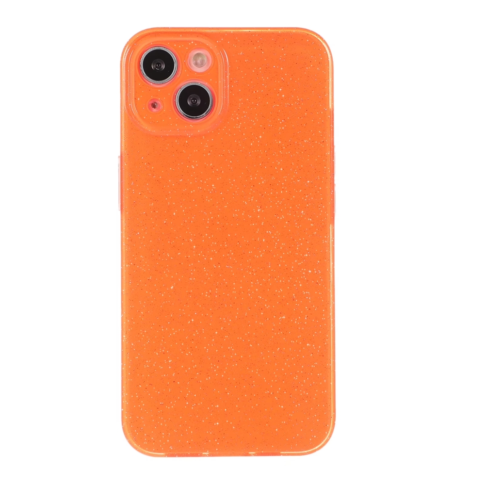 Telefontok iPhone 14 - Larte shiny - narancssárga csillámos hátlap tok