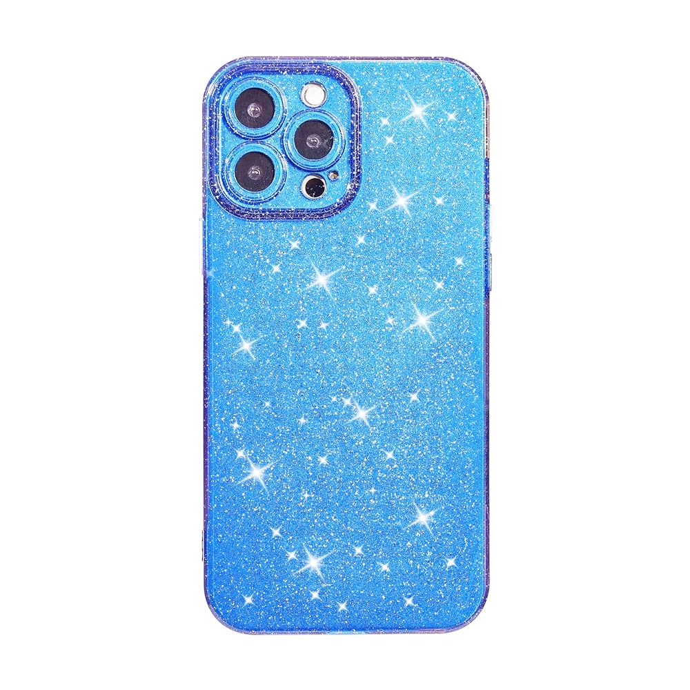 Telefontok iPhone 13 Pro Max - Larte shiny - kék csillámos hátlap tok