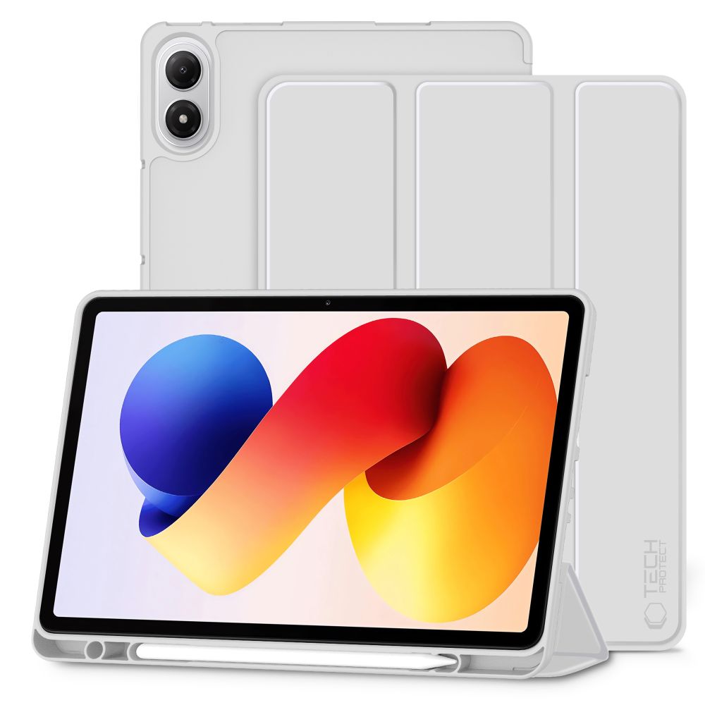 Tablettok Xiaomi Redmi Pad 2 Pro (12,1 coll) - szürke smart case, ceruza tartóval Tablettok Xiaomi Redmi Pad 2 Pro (12,1 coll) - szürke smart case, ceruza tartóval