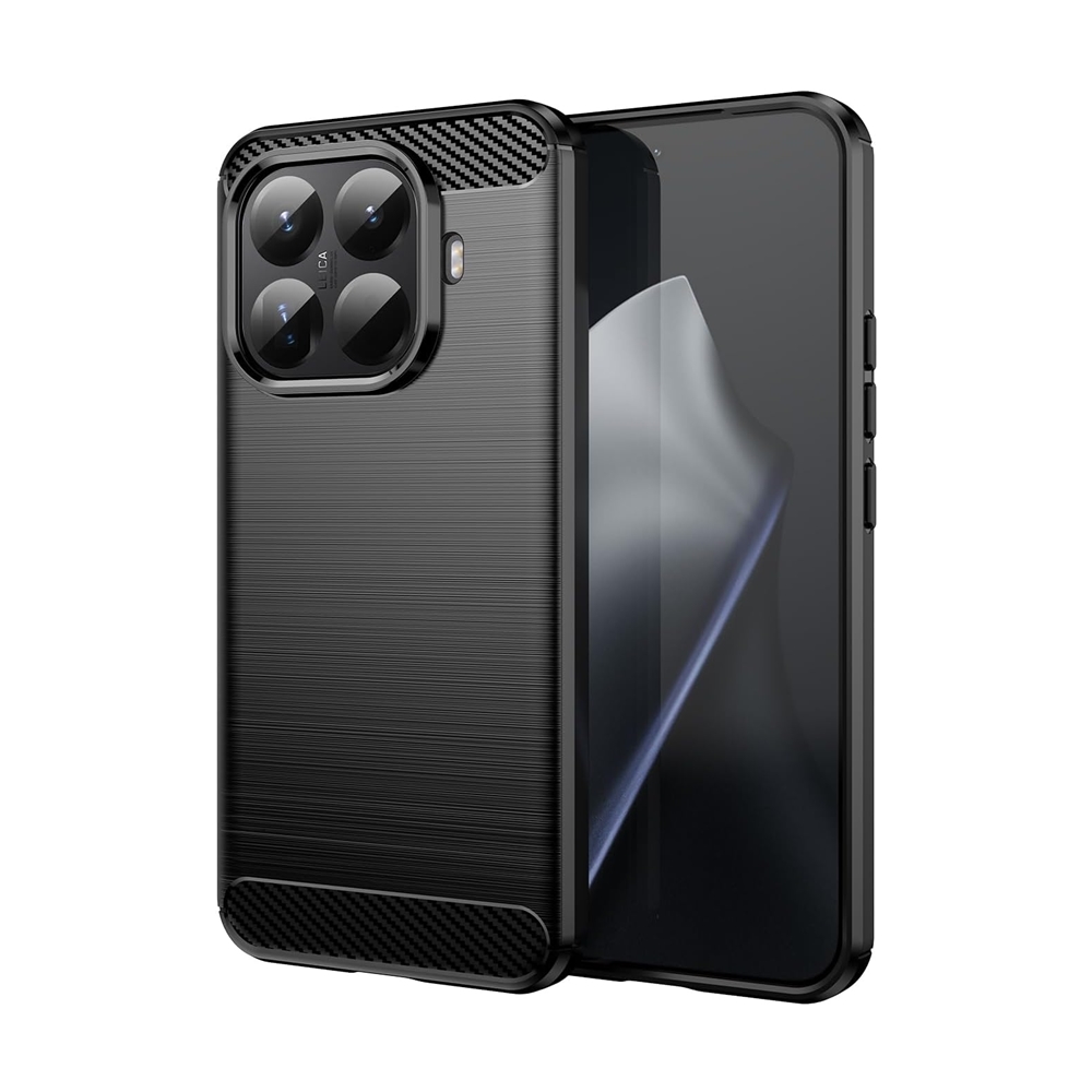 Telefontok Xiaomi 15T Pro 5G - Carbon Fiber - fekete szilikon hátlap tok Telefontok Xiaomi 15T Pro 5G - Carbon Fiber - fekete szilikon hátlap tok