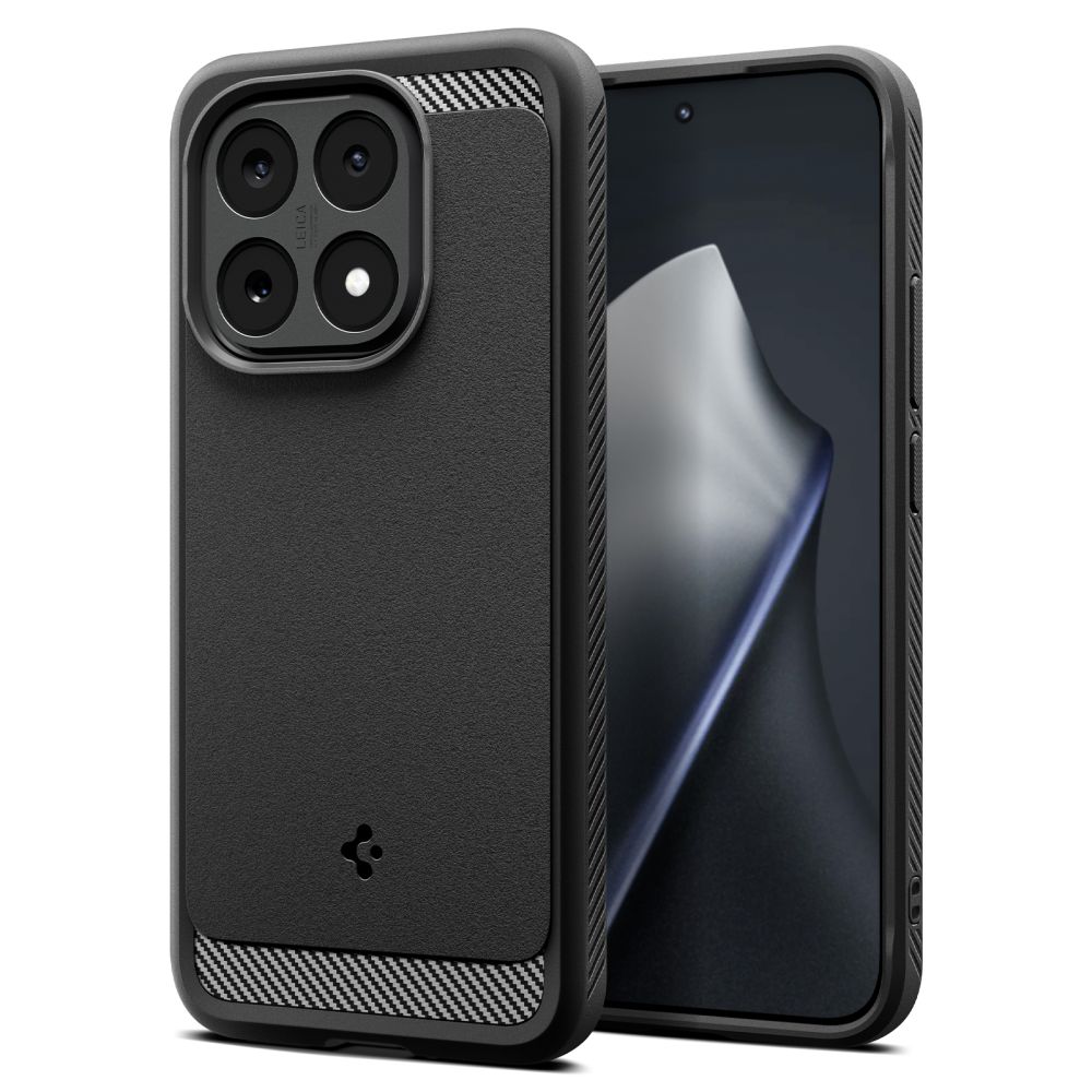 Telefontok Xiaomi 15T 5G - SPIGEN Rugged Armor - matt fekete hátlap tok Telefontok Xiaomi 15T 5G - SPIGEN Rugged Armor - matt fekete hátlap tok
