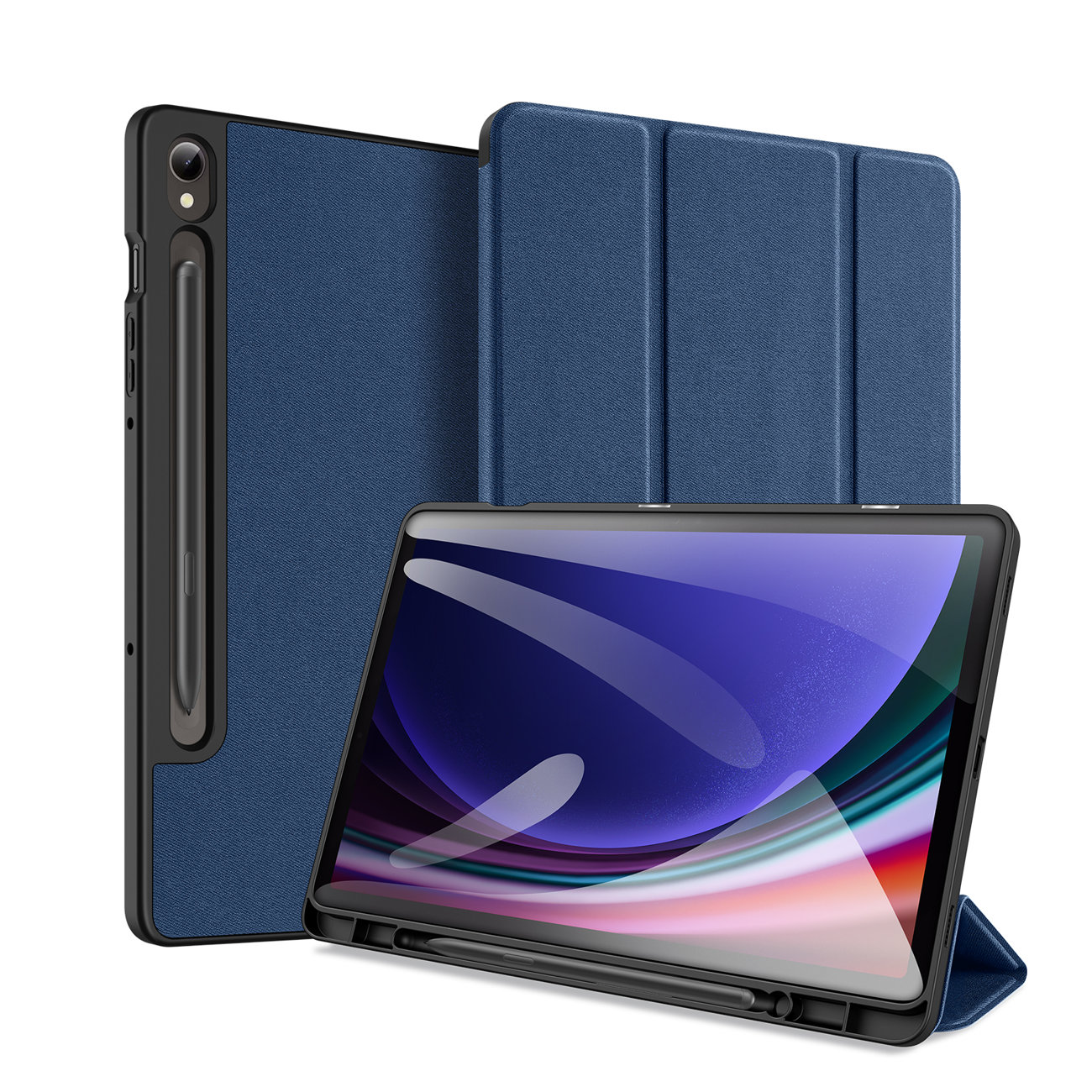 Tablettok Samsung Galaxy Tab S10 FE 10,9 coll (SM-X520, SM-X526) - DUX DUCIS DOMO kék smart case ceruza tartóval Tablettok Samsung Galaxy Tab S10 FE 10,9 coll (SM-X520, SM-X526) - DUX DUCIS DOMO kék smart case ceruza tartóval