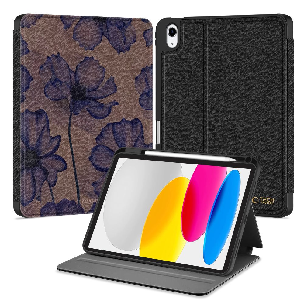 Tablettok iPad 10.9 (iPad 10) - LAMANO VELVET NIGHT mintás smart case, ceruza tartóval Tablettok iPad 10.9 (iPad 10) - LAMANO VELVET NIGHT mintás smart case, ceruza tartóval