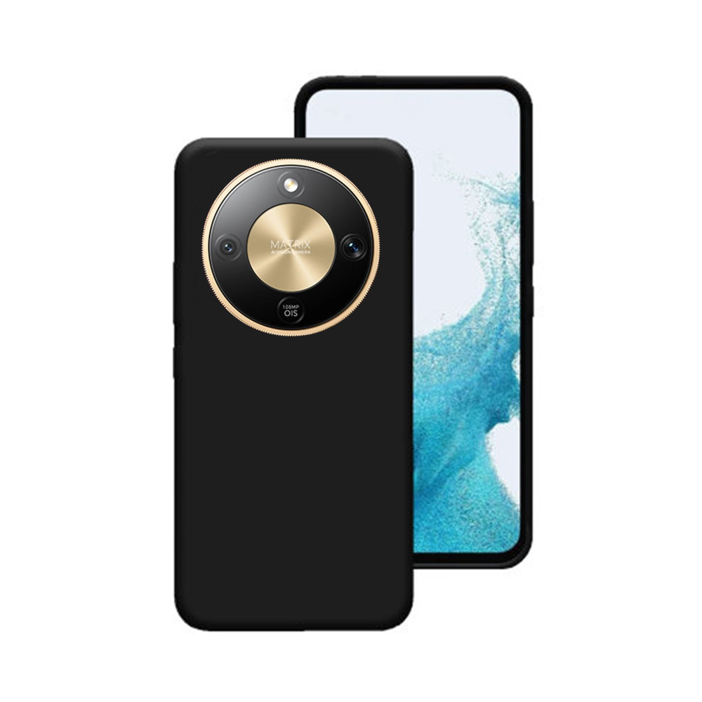 Telefontok Honor Magic8 Lite - fekete szilikon hátlap tok Telefontok Honor Magic8 Lite - fekete szilikon hátlap tok