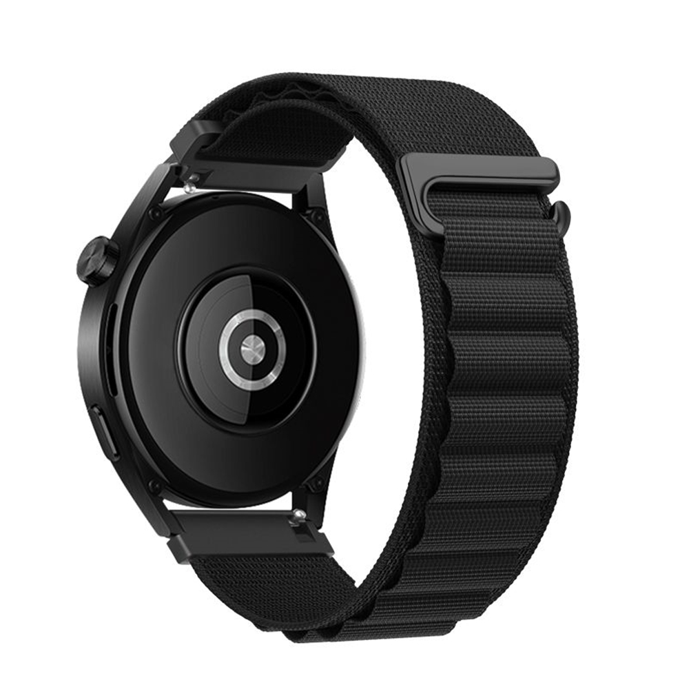 Okosóra szíj - Huawei Watch GT 5 (46 mm) - F- Design FS05 - fekete szövet szíj (22 mm)