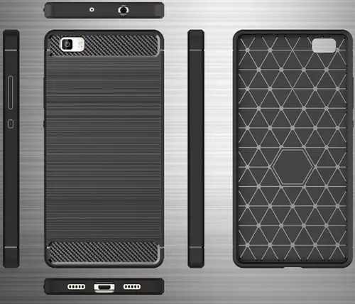 Telefontok Huawei Mate 20 - fekete Carbon szilikon telefon tok
