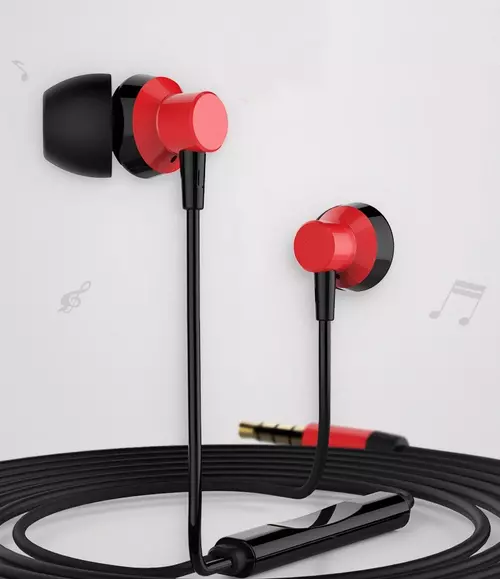Headset: Remax RM-512 piros stereo headset fülhallgató