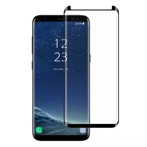 Üvegfólia Samsung S8 Plus G955 fekete Full Glue üvegfólia