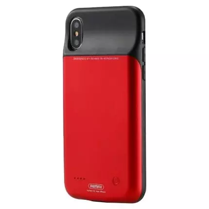 Telefontok iPhone X / iPhone XS - Remax PN-04 piros külső akkumulátor tok 3200 mAh