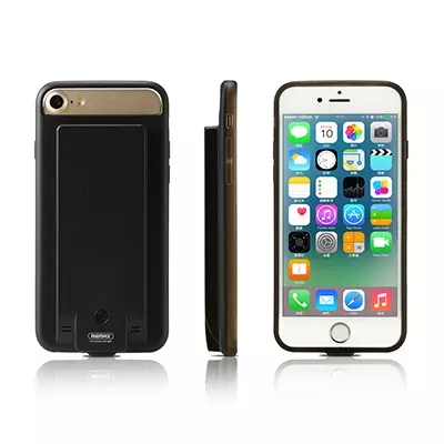 Telefontok iPhone 6 / iPhone 7/ iPhone 8 - Remax PN-03 fekete külső akkumulátor tok 3400 mAh