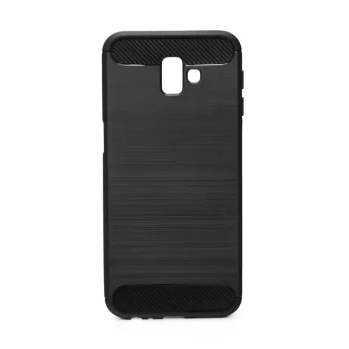 Telefontok Samsung Galaxy J6+ (J6 Plus) - Carbon Fiber fekete tok