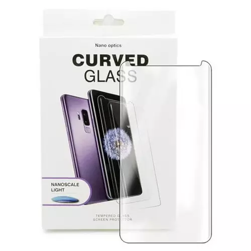 Üvegfólia: Samsung S10 (G973) - Fekete Full Glue üvegfólia (UV fényre megkötő ragasztóanyaggal)