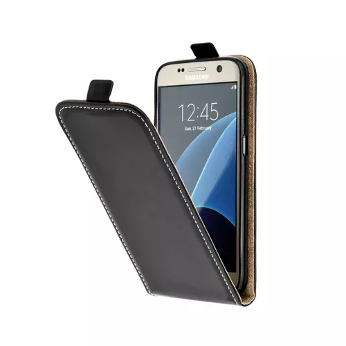 Telefontok Samsung Galaxy A50 - Lefelé nyíló Flexi Fliptok fekete