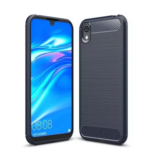 Telefontok Huawei Y5 2019 / Honor 8S - Carbon Fiber kék szilikon tok